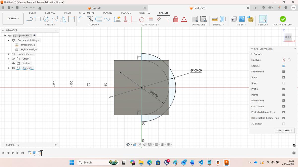 Inner sphere creation
